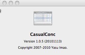 CasualConc 1.0 : Main window