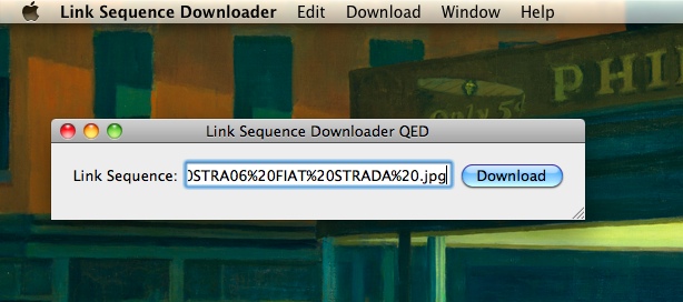 Link Sequence Downloader 0.2 : Main window
