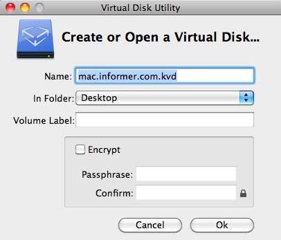VirtualDiskUtility 1.0 : Main window