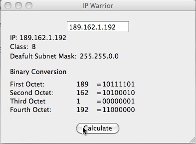 IP Warrior 1.0 : Main View