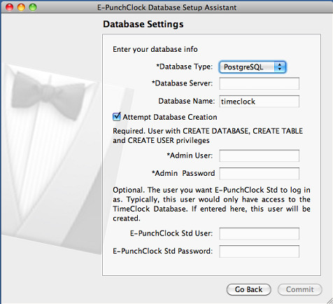 Remote Database Setup Assistant 4.0 : Main window