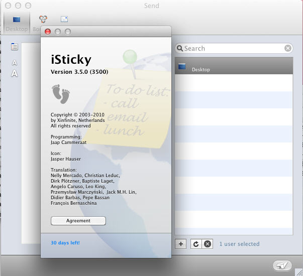 iSticky 3.5 : Main Window