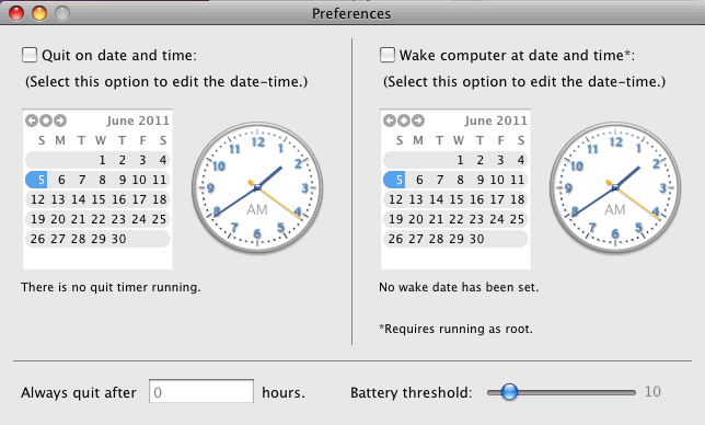 NoSleep 1.0 : Preference Window