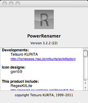 PowerRenamer 3.2 : About