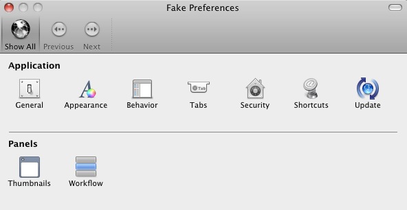Fake 1.7 : Preferences