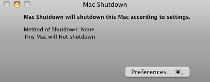 Mac Shutdown 1.6 : Status