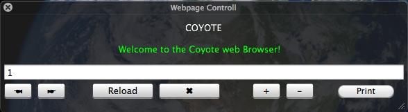 Coyote 1.0 : Main window