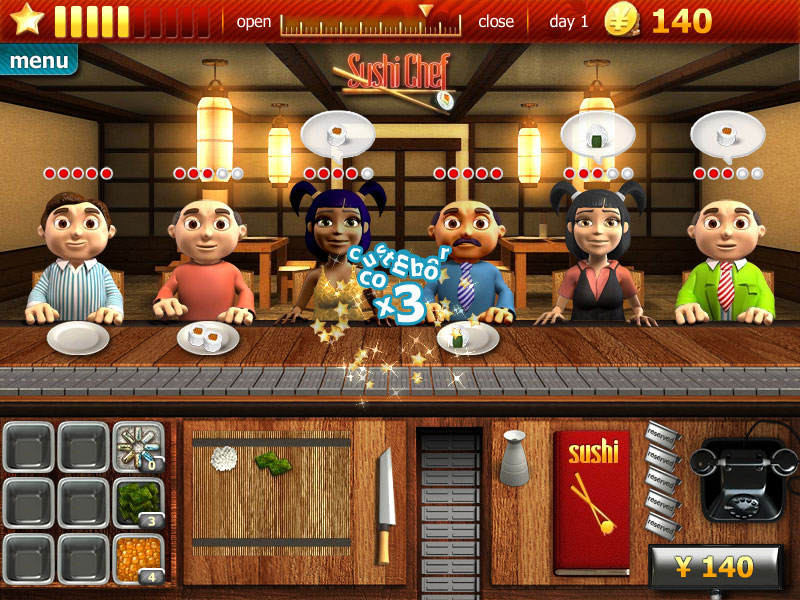 Youda Sushi Chef 1.0 : Gameplay