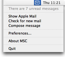 Mail Status Control 0.4 : Main window