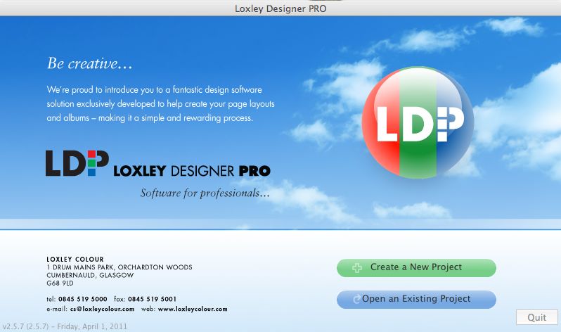 Loxley Designer PRO 2.5 : Main window