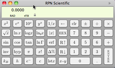 RPN Scientific 1.2 : Main Window