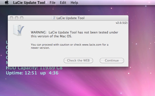 LaCie DVD Update Tool 2.0 : General View