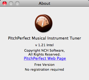 PitchPerfect 1.2 : Program version