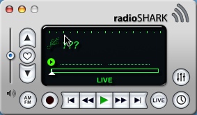 radioSHARK 2.0 : main screen