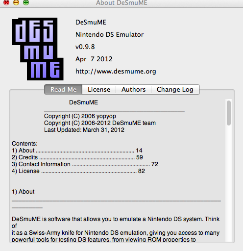 mac version of desmume