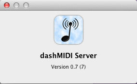 dashMIDI Server 0.7 : About Window