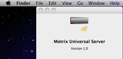 Motrix Universal Server 1.0 : Main window