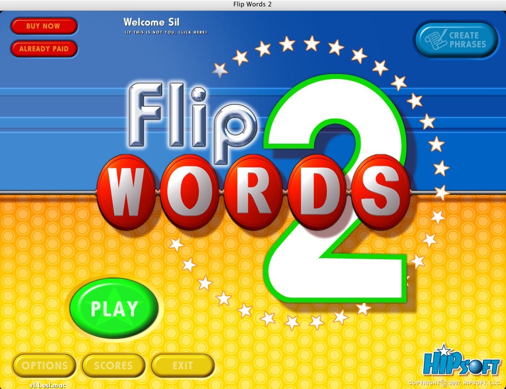 Flip Words 2 1.1 : Main menu