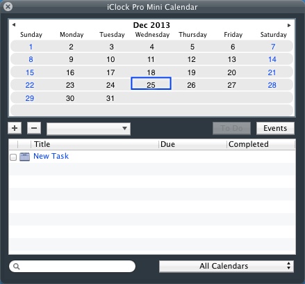 iClock 2.0 : Calendar Window