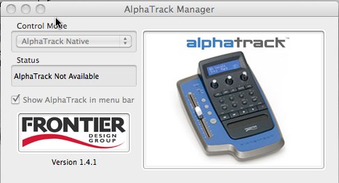 AlphaTrack Manager 1.4 : Main window