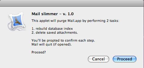Mail slimmer 1.0 : Program window