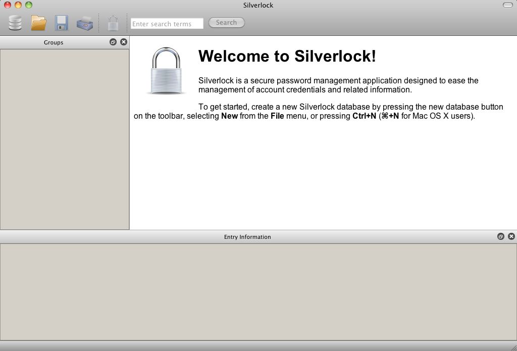 Silverlock 1.1 : Welcome screen