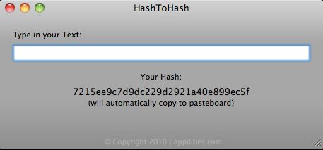 HashToHash 1.0 : Program interface