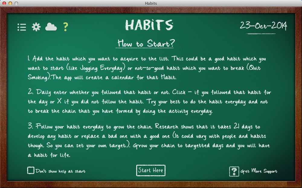 Habits 1.0 : Help Guide