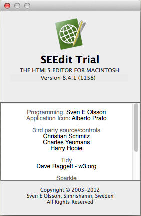 SEEdit 8.4 : About