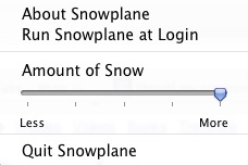 Snowplane 1.7 : Menu