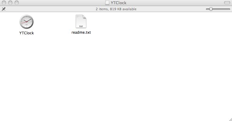 YTClock 1.0 : Main window