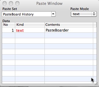 PasteBoarder 0.4 : Main window