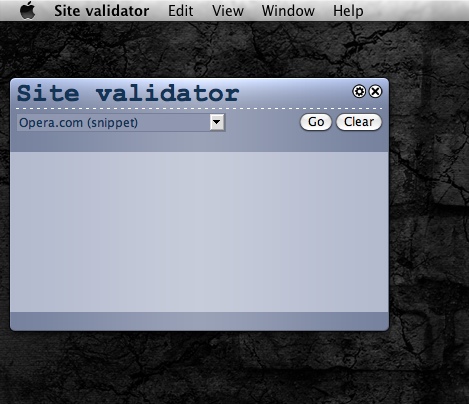 Site validator 2.3 : Main Window
