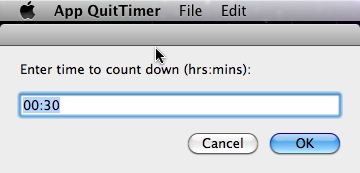 App QuitTimer 1.1 : Main window