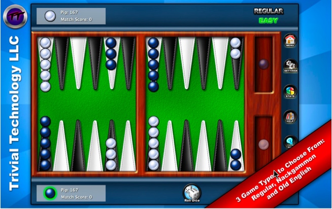 Backgammon Premium 1.0 : Main window