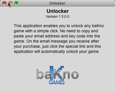 Bakno Unlocker 1.5 : Main Window