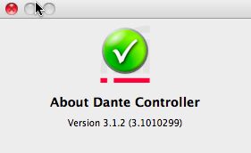 Dante Controller 3.1 : Main window