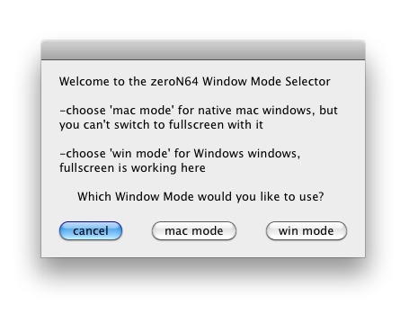 zeroN64 1.0 : Main window