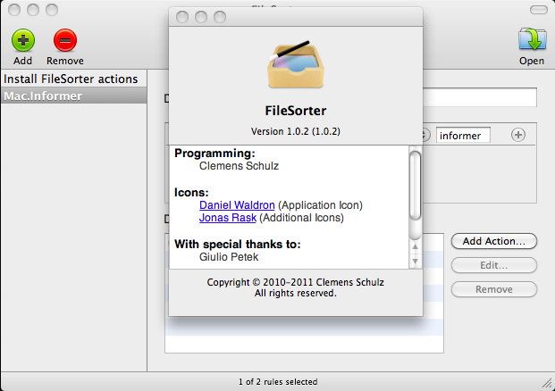 FileSorter 1.0 : About