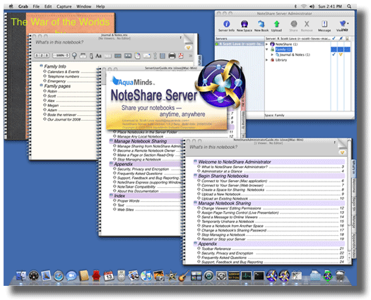 NoteShare 2.5 : Main window