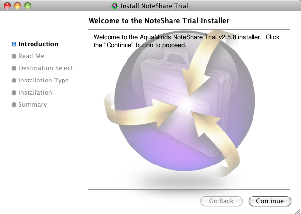 NoteShare 2.5 : Installation