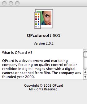 QPcolorsoft 501 2.0 : Main window