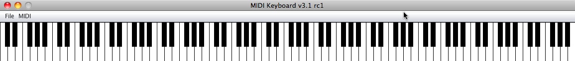 MIDI Keyboard 3.1 : Main window