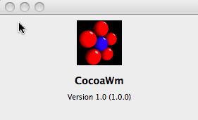CocoaWm 1.0 : Main window