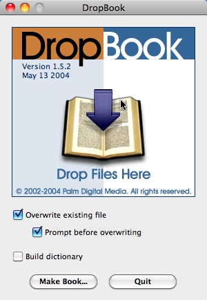 DropBook 1.5 : Main window