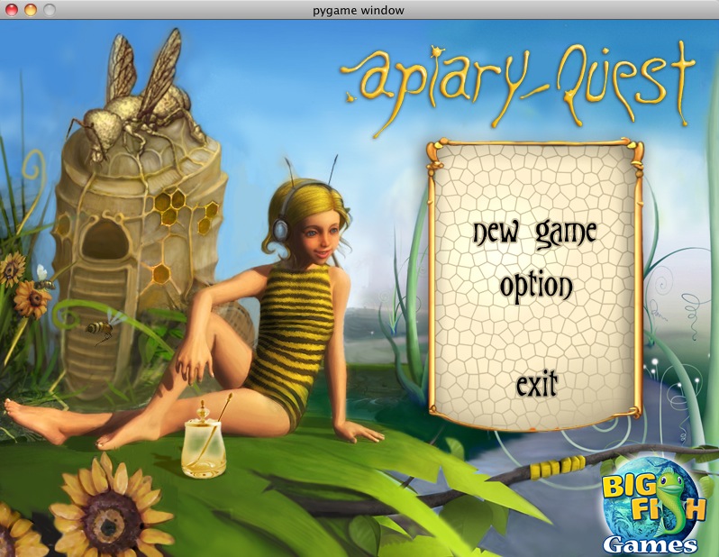 Apiary Quest 2.0 : Main menu
