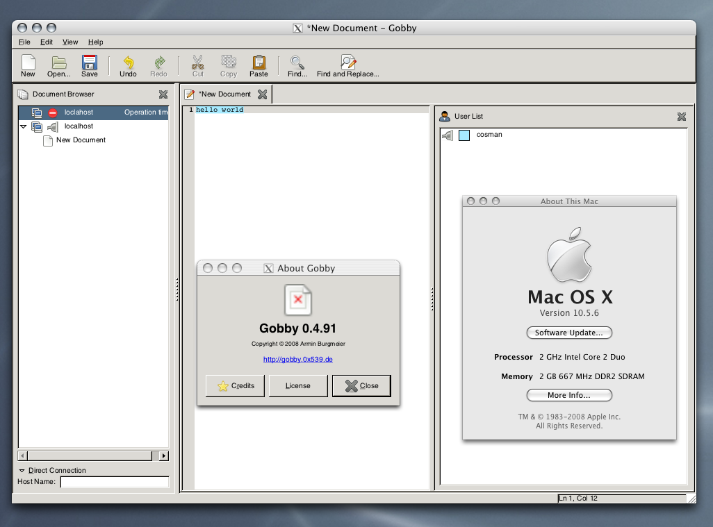 Gobby 0.4 : Main window