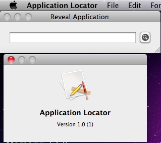 Application Locator 1.0 : Main window