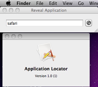 Application Locator 1.0 : Main window