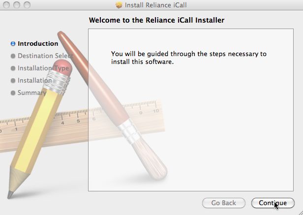 Reliance iCall 3.0 : Main window